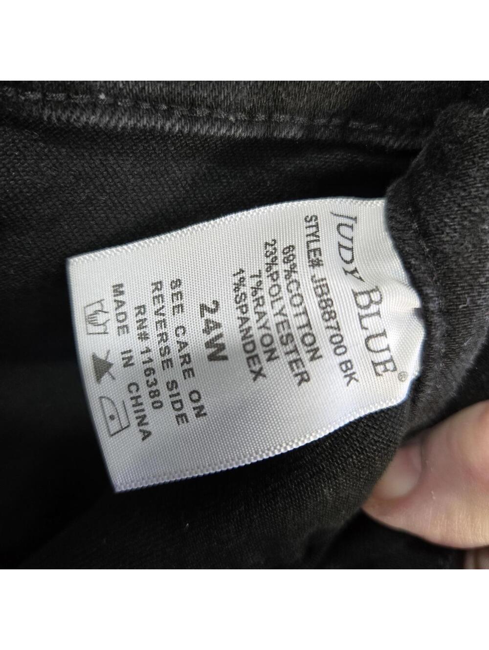 Judy Blue Black Jogger Jeans 24W Plus Size High Rise Stretch Denim gorpcore - Picture 6 of 9